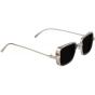 Elegante Metal Body Silver Squarea Nd With Black Lenses Inspired From Kabir Singh Sunglass For Men And Boys 