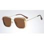 Elegante Metal Body Golden Squarea nd with Brown Lenses  inspired from Kabir Singh Sunglass for Men and Boys 