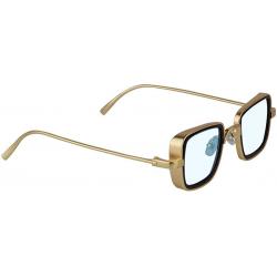 Elegante Metal Body Golden Square and with Transperent Lenses inspired from Kabir Singh Sunglass for Men and Boys
